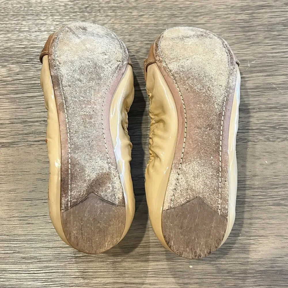 Prada Women's Yellow and Tan Ballet Flats - Picture 8 of 10